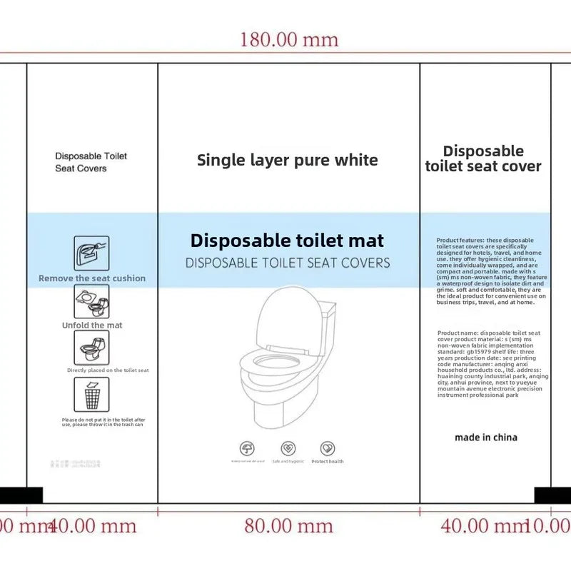 Couvre-siège de toilette jetable en tissu non tissé – vue 4