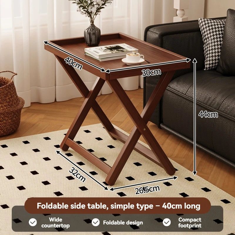 Table d'appoint pliante, table de lit durable pour téléviseur