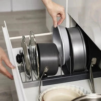 Organisateurs extensibles d'armoires de cuisine en acier inoxydable – vue 4