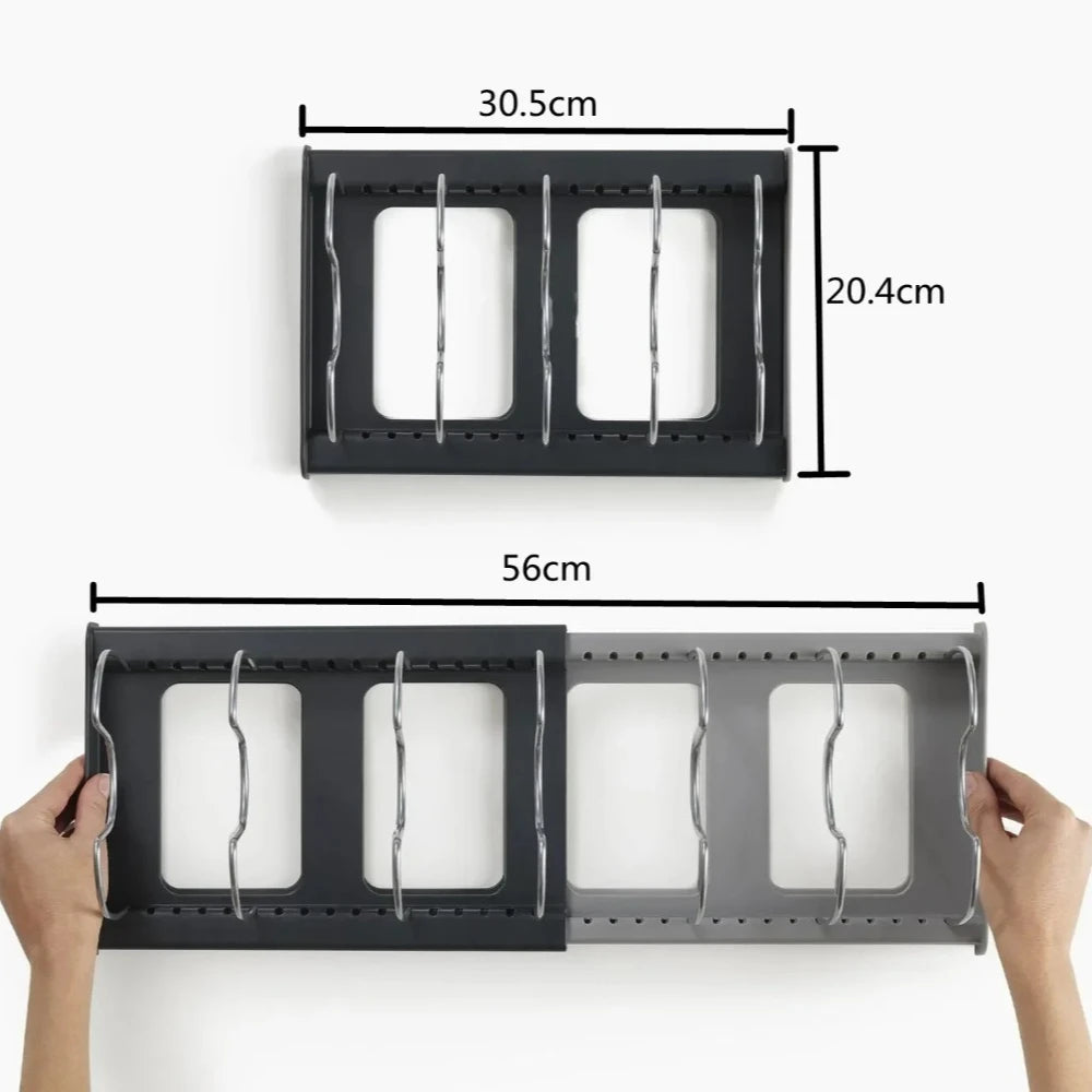 Organisateurs extensibles d'armoires de cuisine en acier inoxydable – vue 5