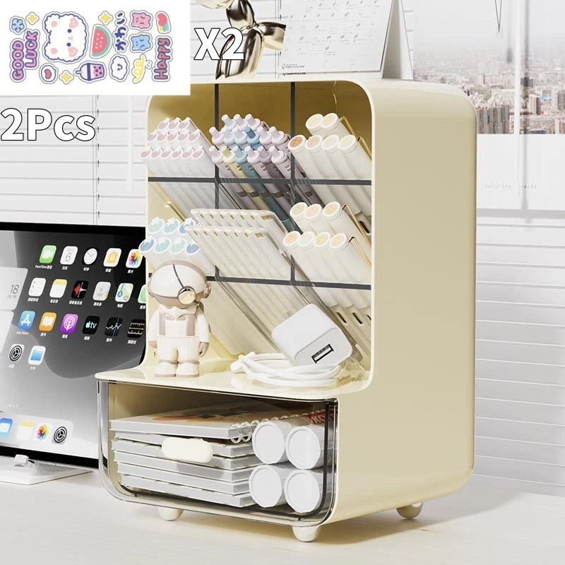 Porte-stylo incliné de grande capacité