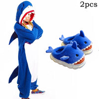 Pyjama Onesie requin bleu Kigurumi licorne Animal hommes femmes adulte dessin animé doux H