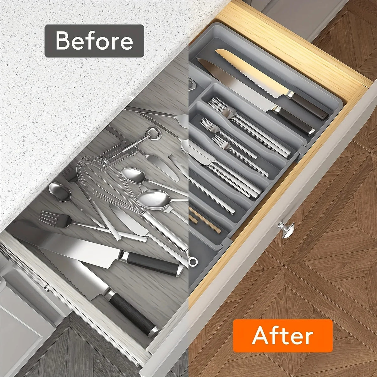Organisateur de tiroir à couverts – vue 5