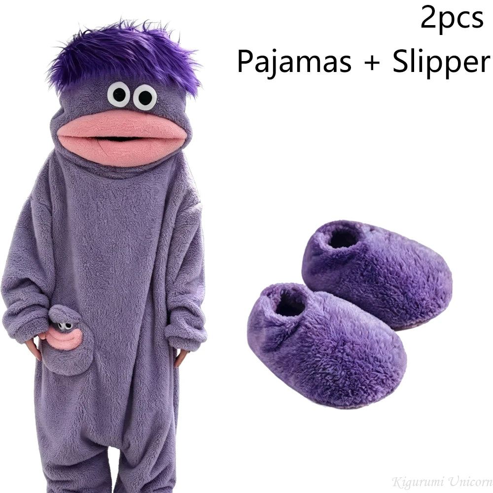 Pyjama Kigurumi Drôle et Mignon Monstre à Grande Bouche