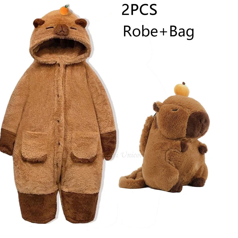 Capybara Ensemble de pyjamas pour femmes Vêtements de nuit Cosplay Licorne Kigurumi Costum