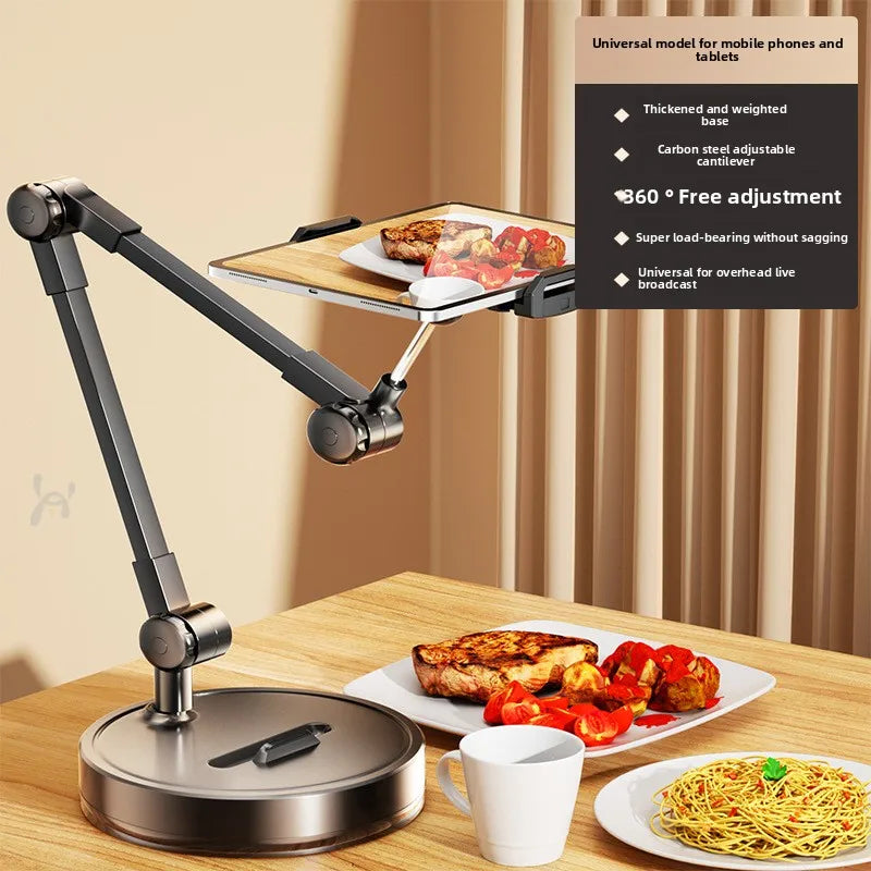 Support de téléphone réglable en acier au carbone 360° Support de prise de vue rotatif pou