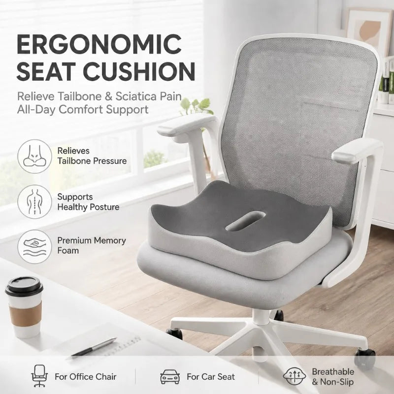 Coussin de siège ergonomique en mousse à mémoire de forme