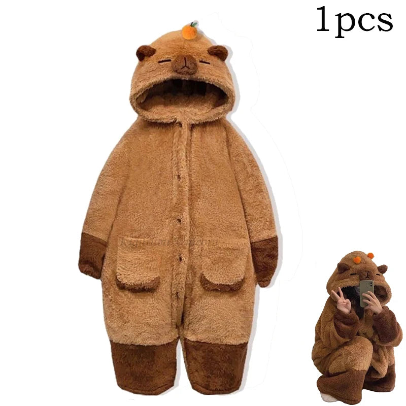 Capybara Ensemble de pyjamas pour femmes Vêtements de nuit Cosplay Licorne Kigurumi Costum