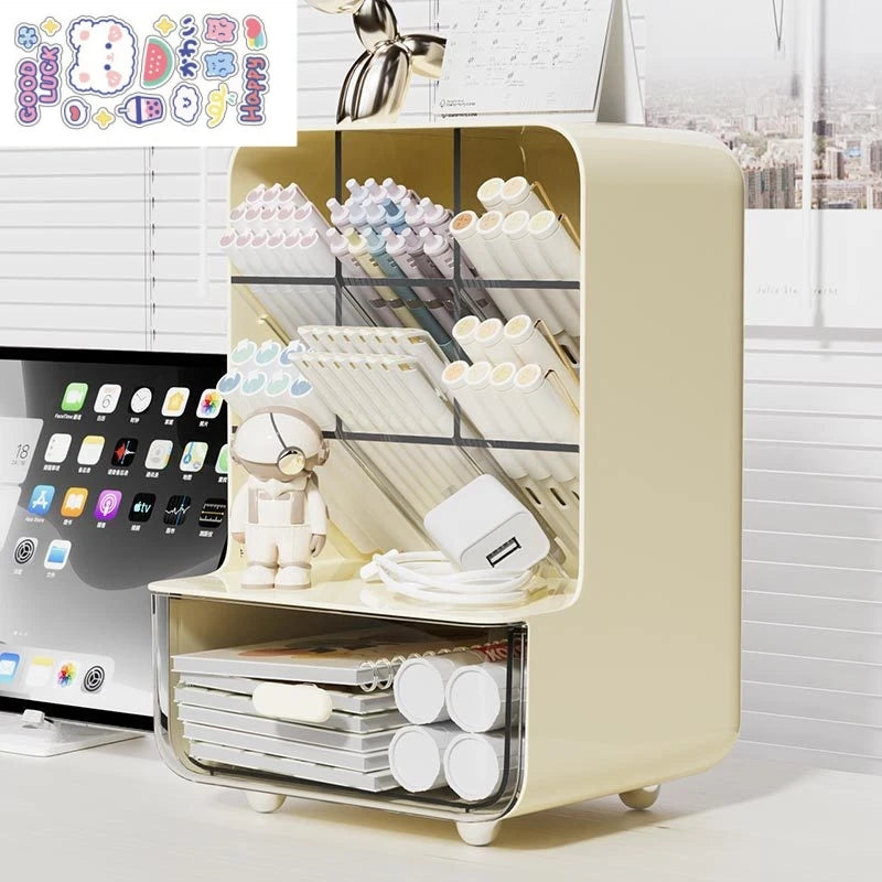 Porte-stylo incliné de grande capacité