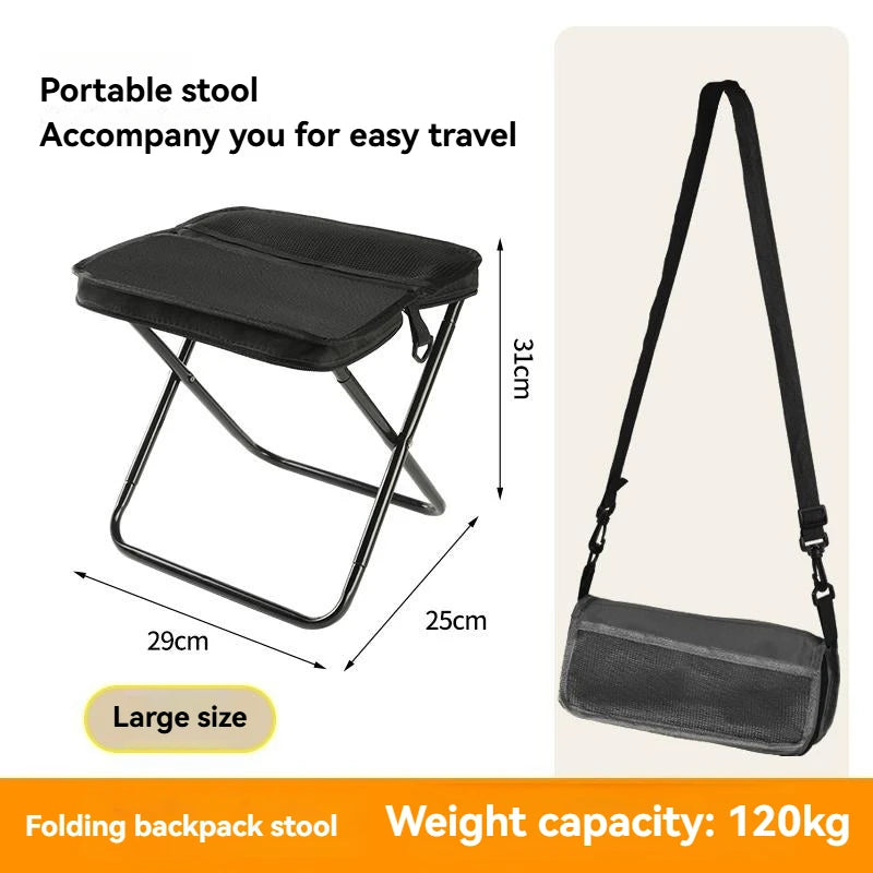 Tabouret pliant portable pour extérieur