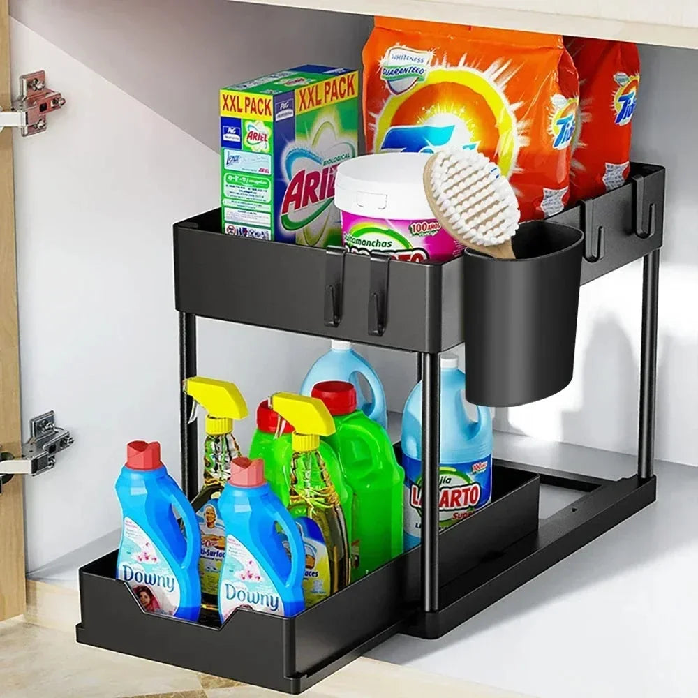 Organisateur sous évier à 2 niveaux