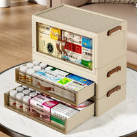 Boîte de rangement à tiroir pliable multifonctionnelle à 3 couches – vue 3