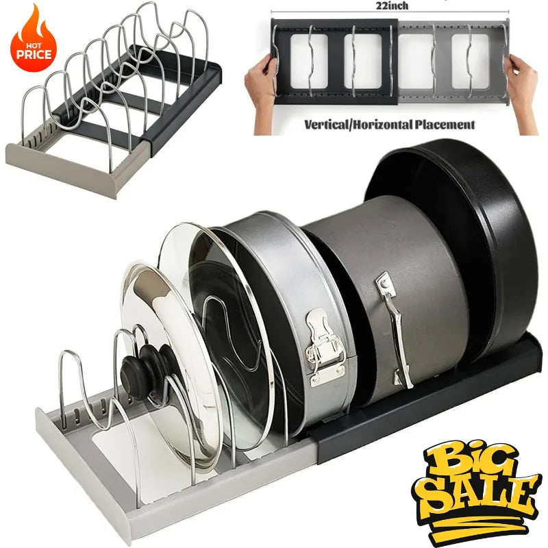 Organisateur extensible pour casseroles et poêles