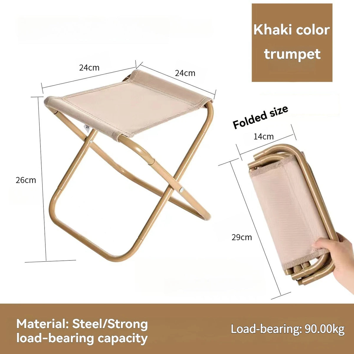 Chaise de pêche pliable et compacte