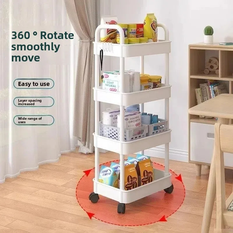 Chariot de rangement roulant multifonctionnel à 5 couches – vue 3