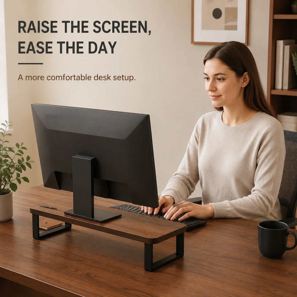Support d'affichage avec espace de rangement surélevé pour clavier de bureau
