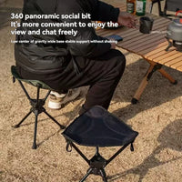 Tabouret d'extérieur populaire pliant portable triangulaire rotatif Mazza réglable pour co – vue 3