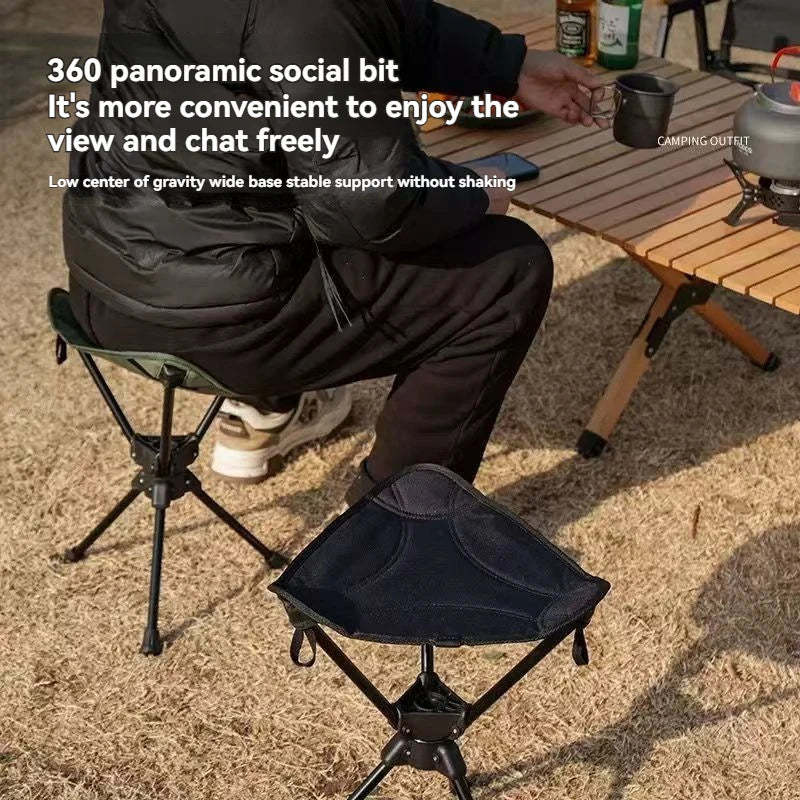 Tabouret d'extérieur populaire pliant portable triangulaire rotatif Mazza réglable pour co – vue 3
