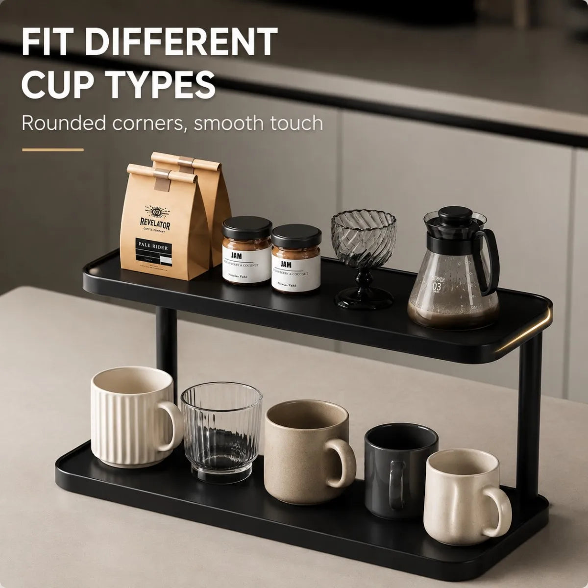 Support de rangement pour tasses de salon – vue 4