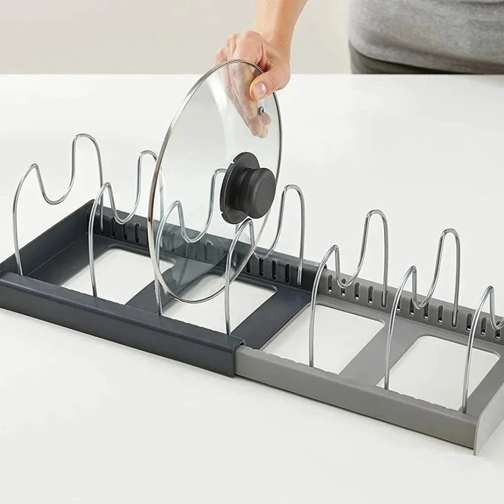Organisateurs extensibles d'armoires de cuisine en acier inoxydable – vue 3