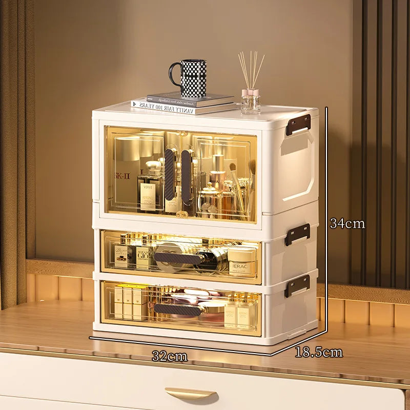 Organisateur cosmétique multifonctionnel à 3 niveaux
