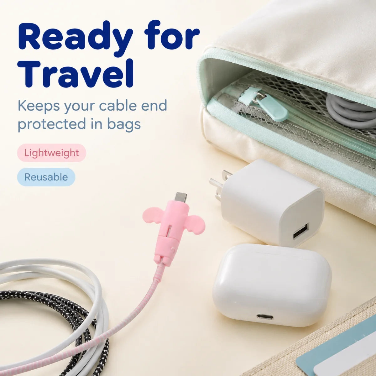 Petit Protecteur de Câble de Données en Forme d'Ange – vue 2