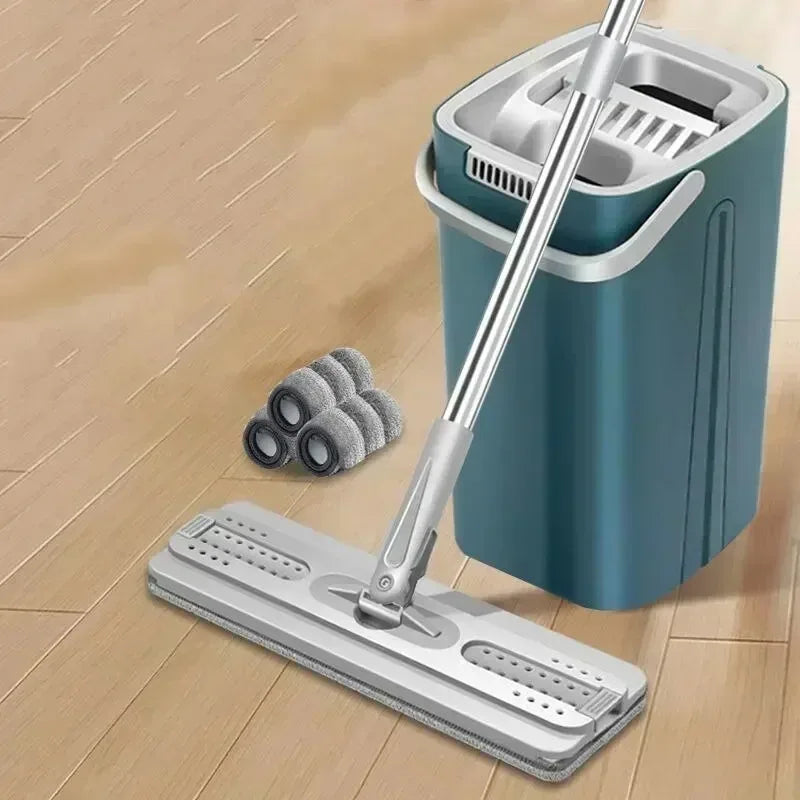 Serpillère plate en microfibre mains libres avec seau – vue 4