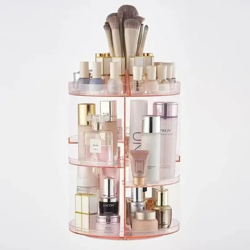 Organisateur de cosmétiques rotatif à 360° en acrylique transparent – vue 3