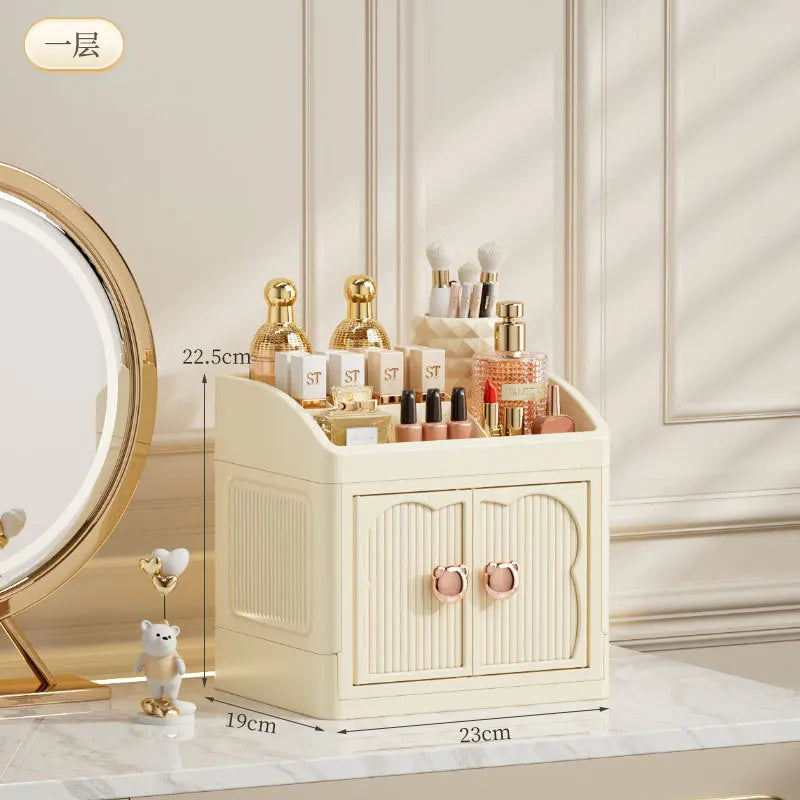 Boîte de rangement de maquillage à 3 couches