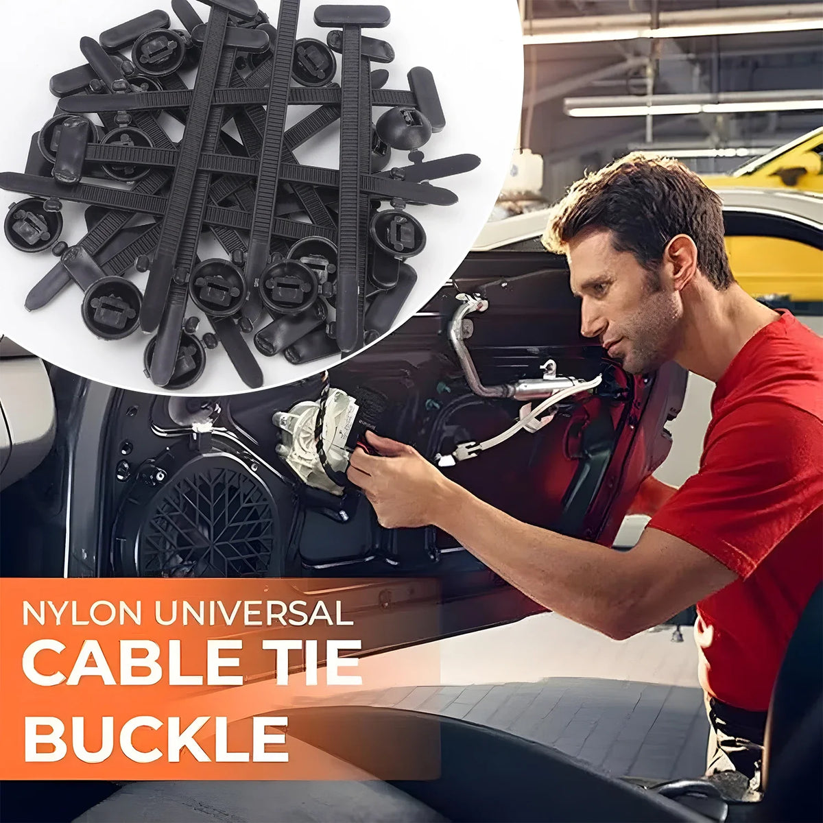 Attaches de câble en Nylon, boucle de fixation automatique – vue 2