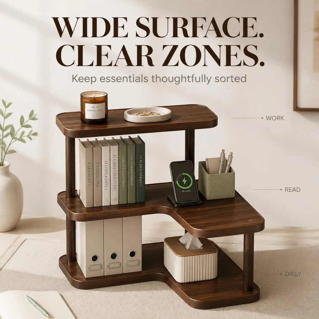 Étagère de rangement d'angle pour bureau à usage domestique – vue 3