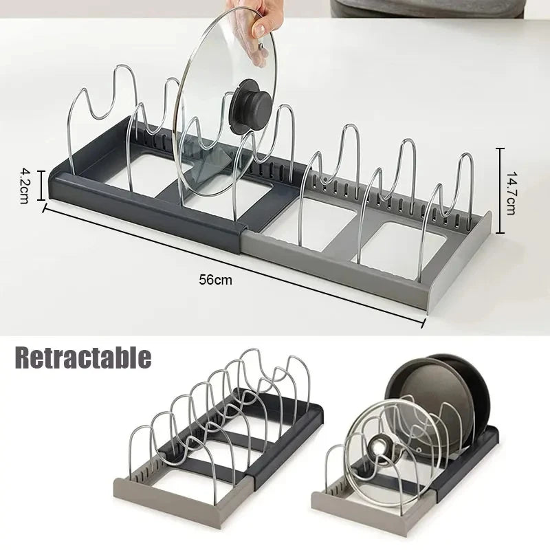 Organisateurs extensibles d'armoires de cuisine en acier inoxydable – vue 6
