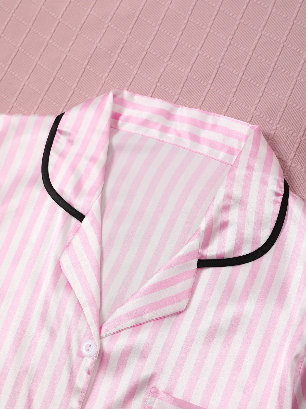 Ensemble pyjama en Satin de soie pour femmes – vue 2