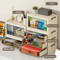 Boîte de rangement à tiroir pliable multifonctionnelle à 3 couches – vue 2