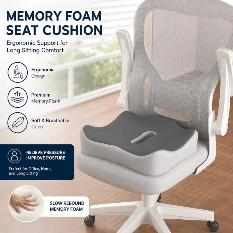 Coussin de siège ergonomique en mousse à mémoire de forme