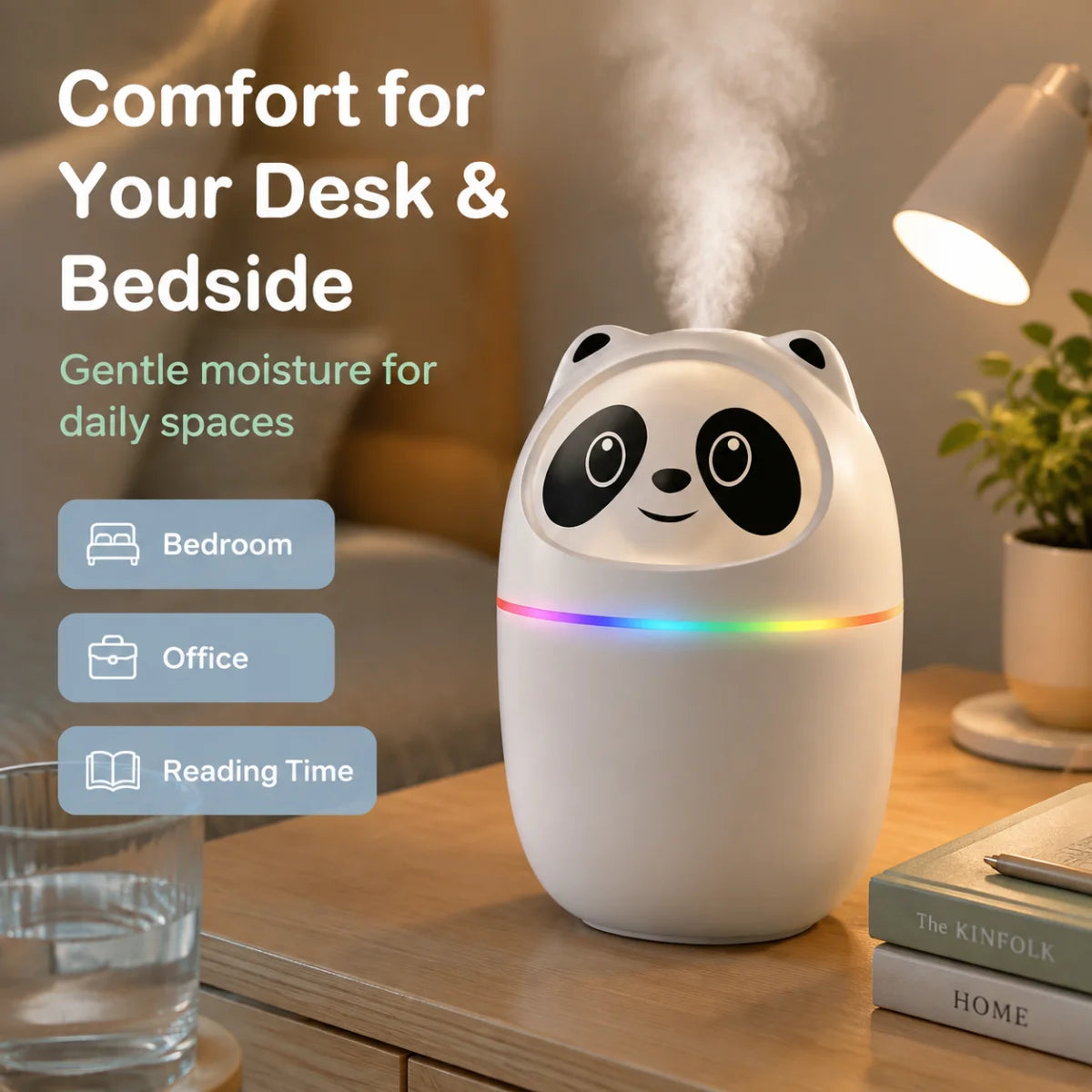 Humidificateur mignon en forme de panda – vue 3