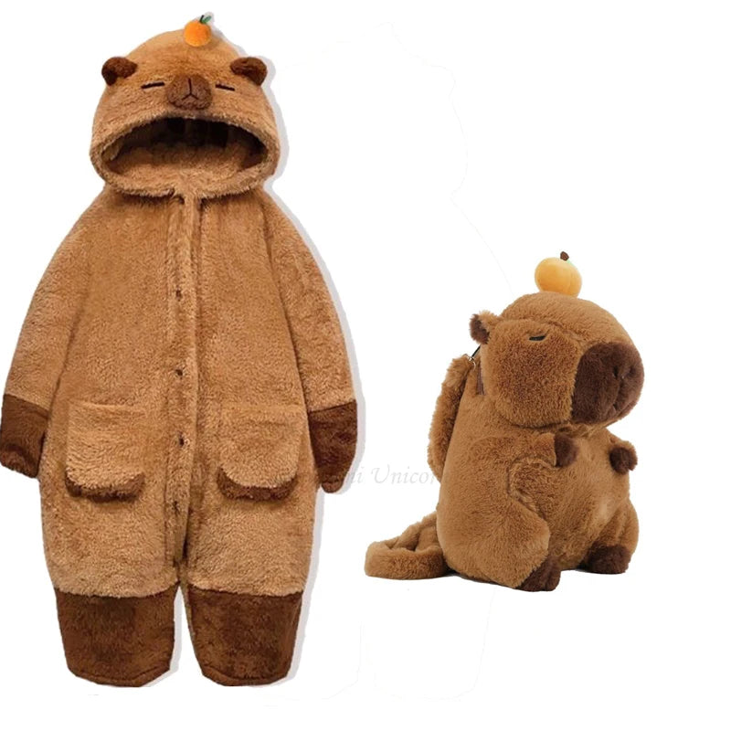 Capybara Ensemble de pyjamas pour femmes Vêtements de nuit Cosplay Licorne Kigurumi Costum – vue 2