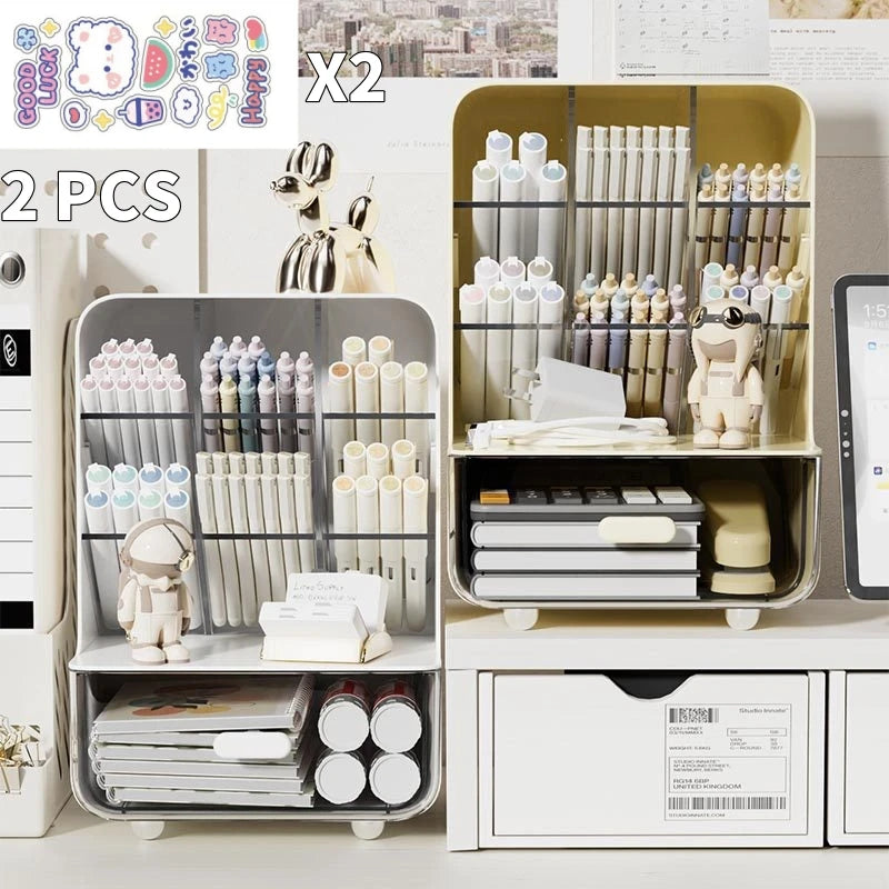 Porte-stylo incliné de grande capacité