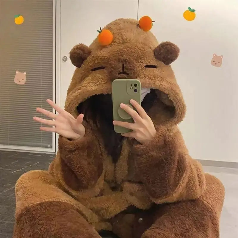 Capybara Ensemble de pyjamas pour femmes Vêtements de nuit Cosplay Licorne Kigurumi Costum – vue 3