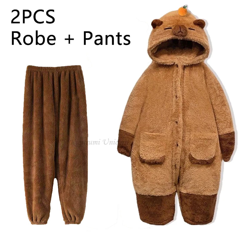 Capybara Ensemble de pyjamas pour femmes Vêtements de nuit Cosplay Licorne Kigurumi Costum