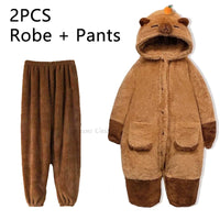 Capybara Ensemble de pyjamas pour femmes Vêtements de nuit Cosplay Licorne Kigurumi Costum