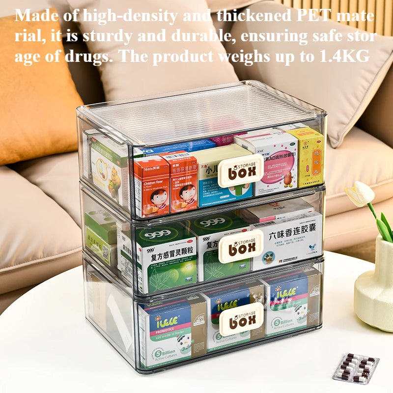 Boîte de rangement de médicaments multicouche domestique de grande capacité – vue 5