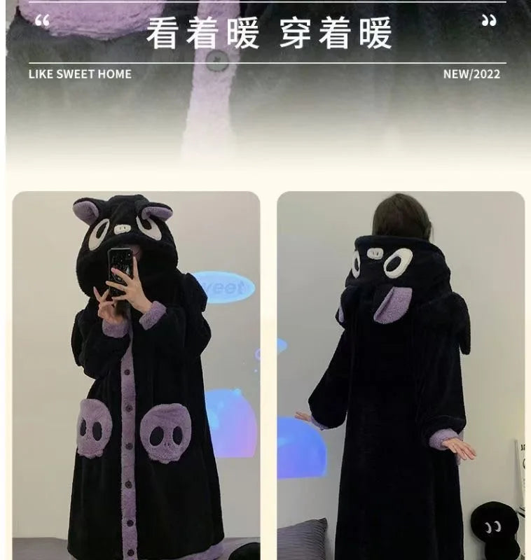 Pyjama d'hiver Robe chauve-souris – vue 6