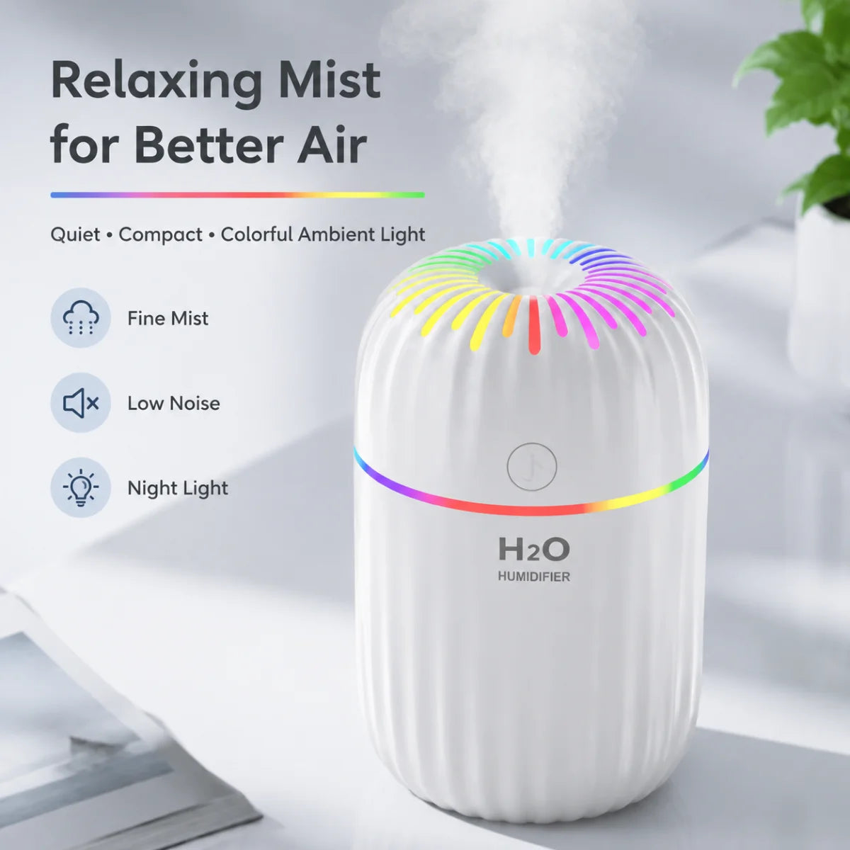 Humidificateur d'air coloré en forme de tasse – vue 4