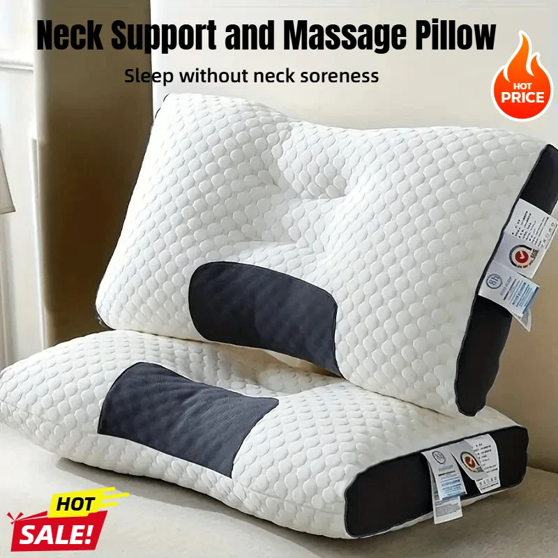 Oreiller de massage ergonomique en nid d'abeille SPA