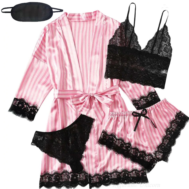 Ensemble de pyjama pour femme grande taille en satin