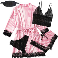 Ensemble de pyjama pour femme grande taille en satin