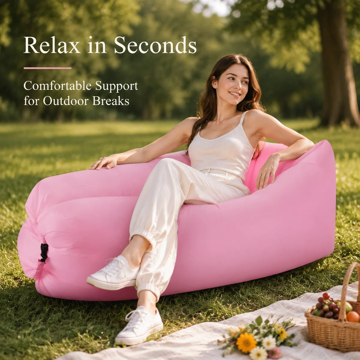 Canapé gonflable sélectionné, chaise longue individuelle – vue 2