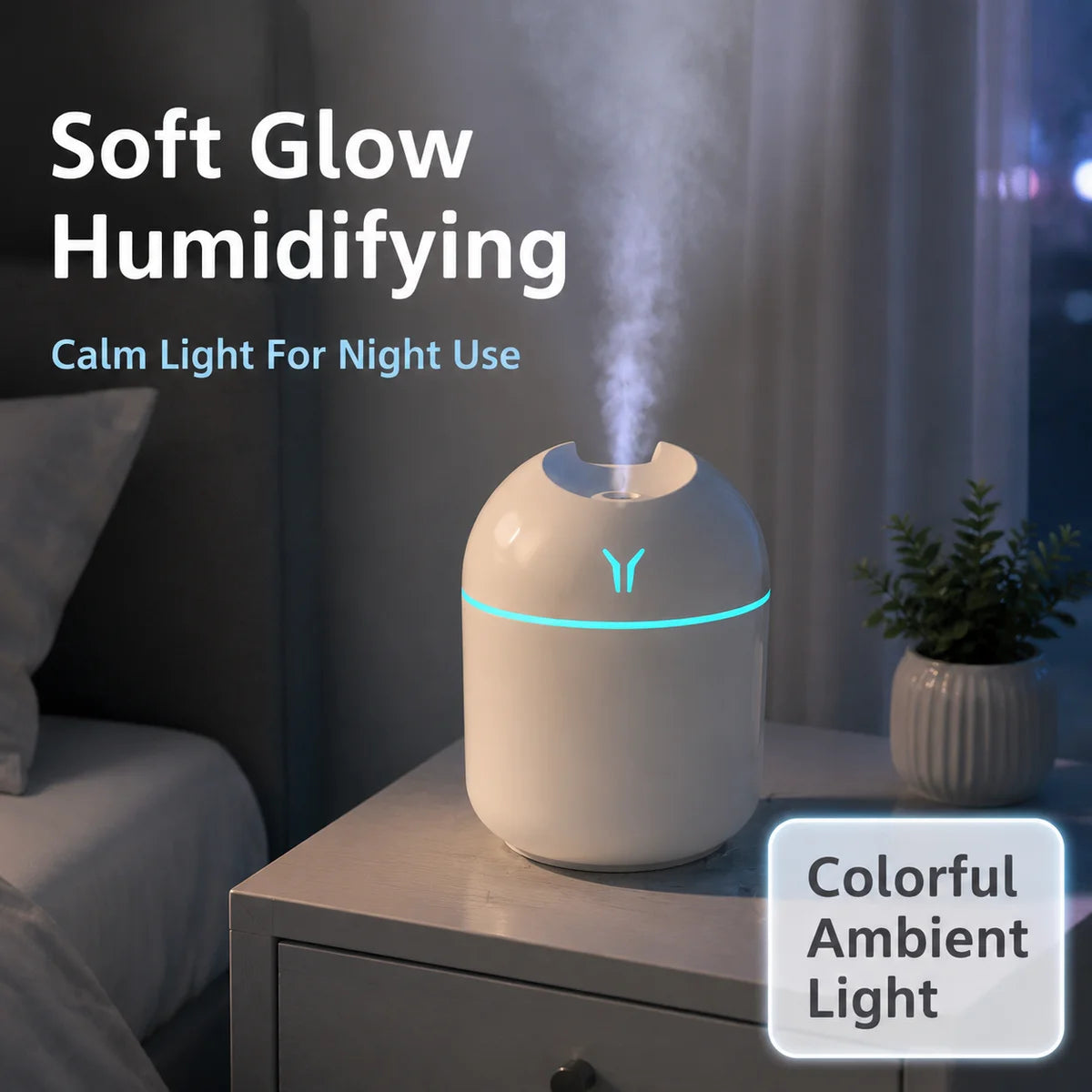 Petit humidificateur Y USB mini silencieux à grand débit d'air pour la maison – vue 2
