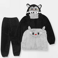 Kigurumi licorne chat Onesie hiver chaud vêtements de nuit femmes hommes Pyjamas pantoufle – vue 6